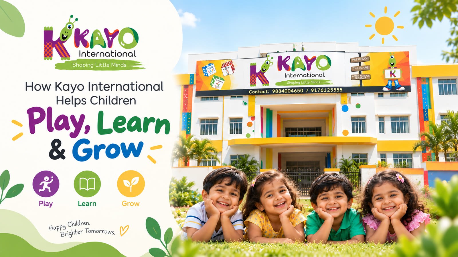 Children playing and learning at Kayo International preschool