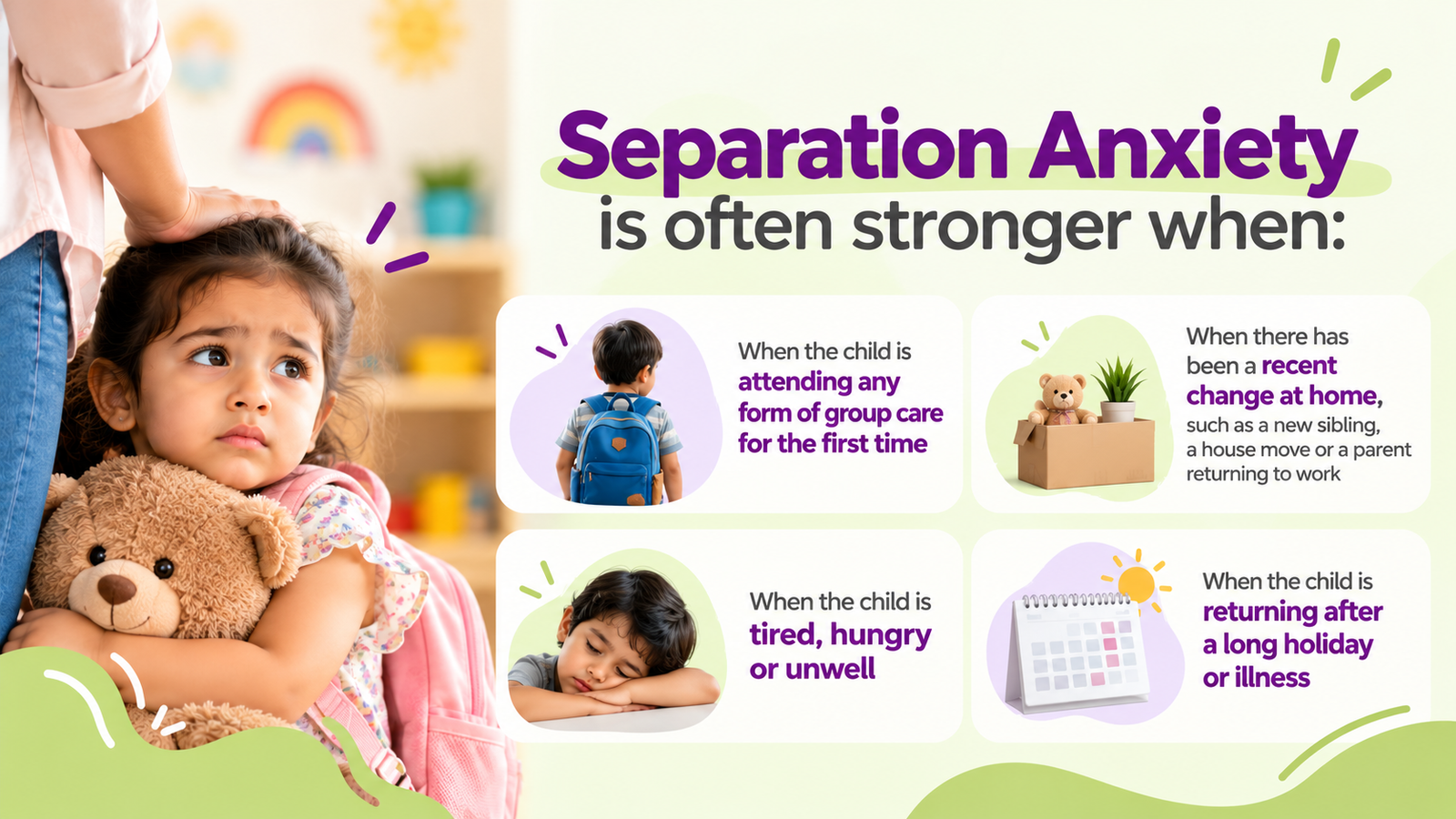 When separation anxiety in preschool is stronger
