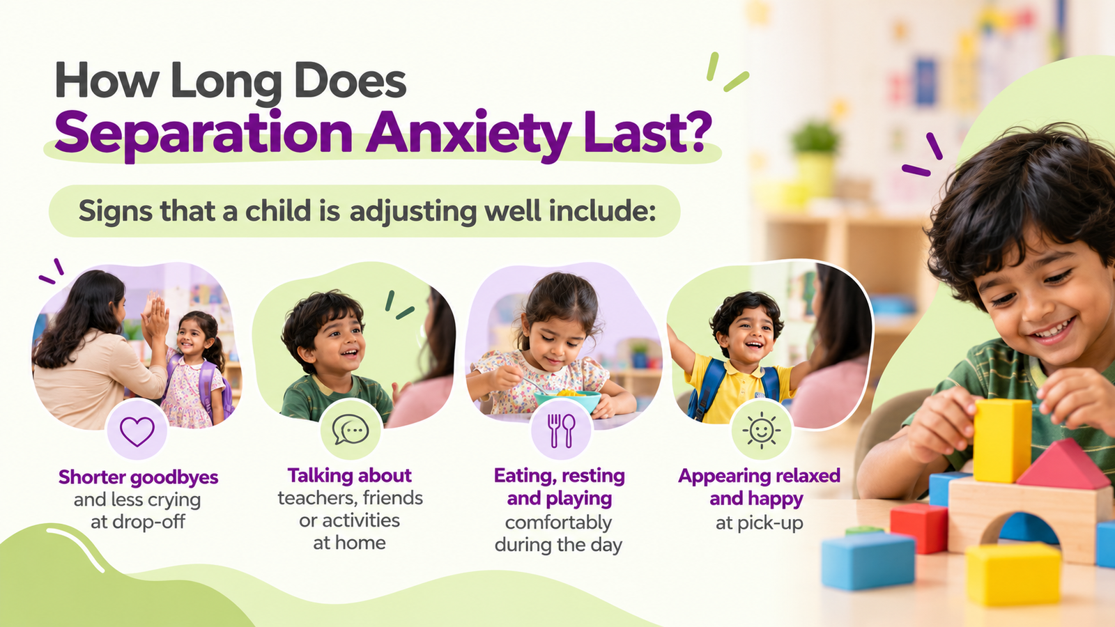Signs a child is adjusting well to preschool