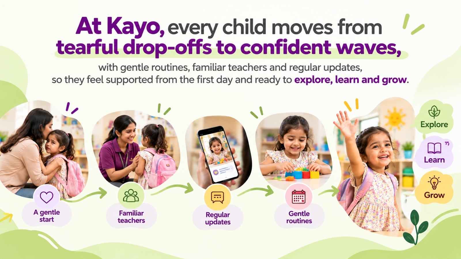 Kayo preschool helps children settle with gentle routines